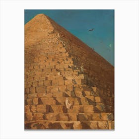 The Great Pyramid, Giza, Adrien Dauzats Canvas Print