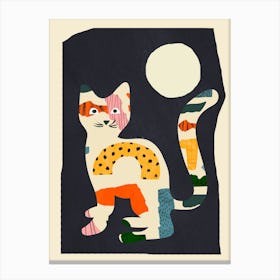 Squares Cat Canvas Print