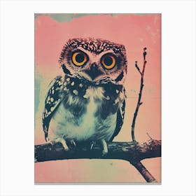 Retro Pop Art Owl 2 Canvas Print