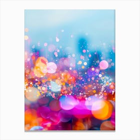 Abstract City Lights Background Canvas Print