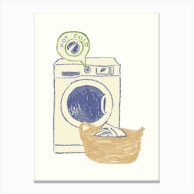 Washing Machine And A Basket Canvas Print