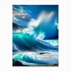 Crashing Waves Landscapes Waterscape Photography 2 Canvas Print