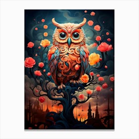 Owl In The Tree 1 Canvas Print