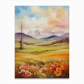 Sunset In The Mountains 3 Canvas Print