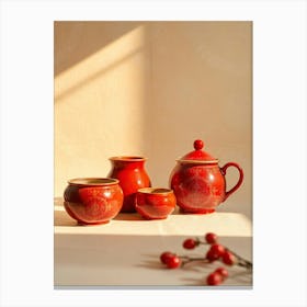 Chinese Tea Set Canvas Print