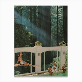 Swimming in the Forest Canvas Print