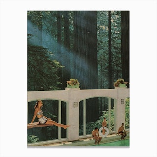 Swimming In The Forest Canvas Print