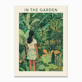 In The Garden Poster Green 11 Canvas Print