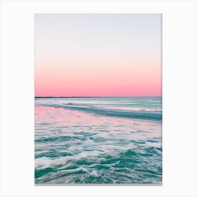Weymouth Beach, Dorset Pink Photography 2 Canvas Print