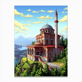 Trabzon Hagia Sophia Museum Pixel Art 4 Canvas Print