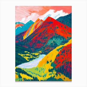 Vanoise National Park 1 France Abstract Colourful Canvas Print