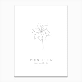 Poinsettia Birth Flower Canvas Print
