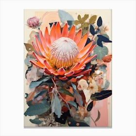 Surreal Florals Protea 2 Flower Painting Canvas Print