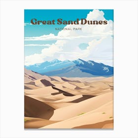 Great Sand Dunes National Park Desert Travel Art Canvas Print