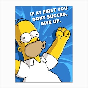 Homer Simpson Quote Canvas Print