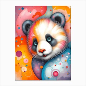 Panda Dreams in Color Canvas Print