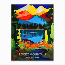 Rocky Mountain National Park Travel Poster Matisse Style 7 Canvas Print