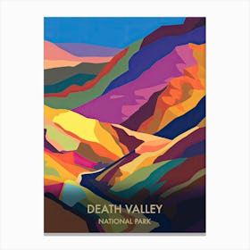 Death Valley National Park Travel Poster Matisse Style Canvas Print