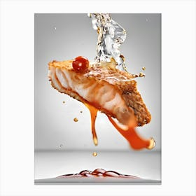 Fish With Sauce Canvas Print