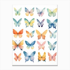 Watercolor Butterflies 14 Canvas Print