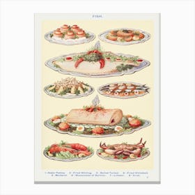 Fish III Oyster Patties, Boiled Turbot Canvas Print