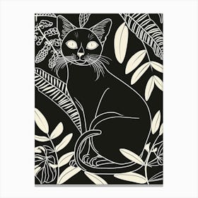 Javanese Cat Minimalist Illustration 4 Canvas Print