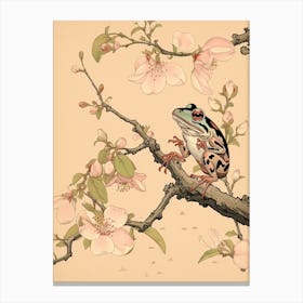 Resting Frog Japanese Style 6 Canvas Print