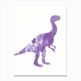 Purple Dinosaur Silhouette Canvas Print