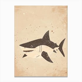 Cute Muted Pastels Shark 4 Canvas Print