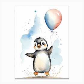 Adorable Chibi Baby Penguin (14) Canvas Print