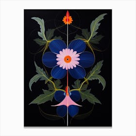 Lobelia 1 Hilma Af Klint Inspired Flower Illustration Canvas Print