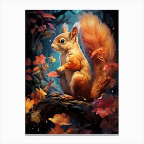 Squirrel In The Forest Canvas Print