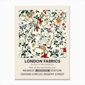 Poster Sunny Meadow London Fabrics Floral Pattern 5 Canvas Print