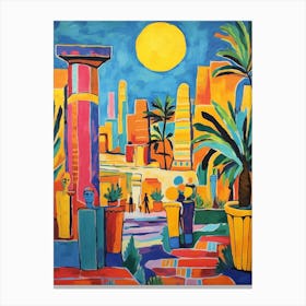 Luxor Egypt 4 Fauvist Painting Canvas Print