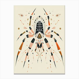 Colourful Insect Illustration Spider 1 Canvas Print