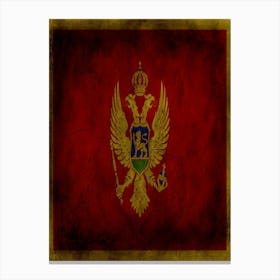 Montenegro Flag Texture Canvas Print