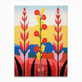 Flower Motif Painting Gladiolus Flower 2 Canvas Print