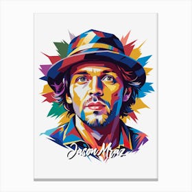 Jason Mraz 01 Portrait Music Icon Style WPAP Pop Art Canvas Print