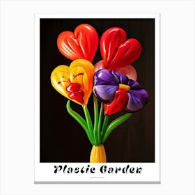 Bright Inflatable Flowers Poster Bleeding Heart 2 Canvas Print