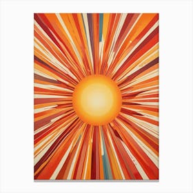 Retro Sunburst Art Print (3) Canvas Print