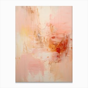 Pink And Orange, Abstract Raw Painting 1 Canvas Print