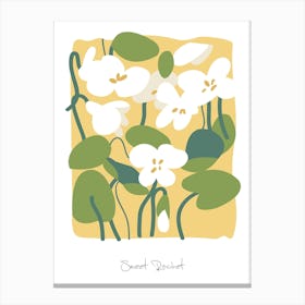 Sweet Rocket Floral Canvas Print