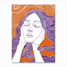 Woman With Long Hair 5 Canvas Print