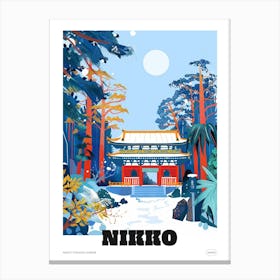 Nikko Toshogu Shrine 1 Colourful Illustration Poster Canvas Print