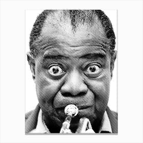 Louis Armstrong Line Art Illustration Canvas Print