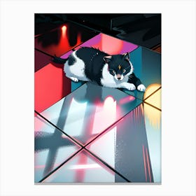 Cat On The Floor Canvas Print