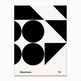 Geometric Bauhaus Poster B&W 72 Canvas Print
