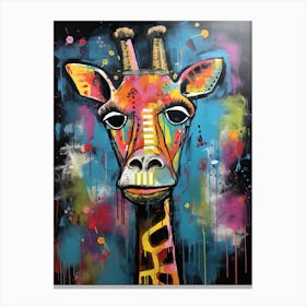Giraffe 4 Basquiat style Canvas Print