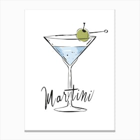 Martini Vector Illustration Canvas Print