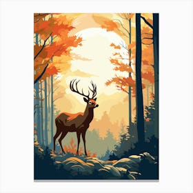 Deer In The Forest 3 Canvas Print